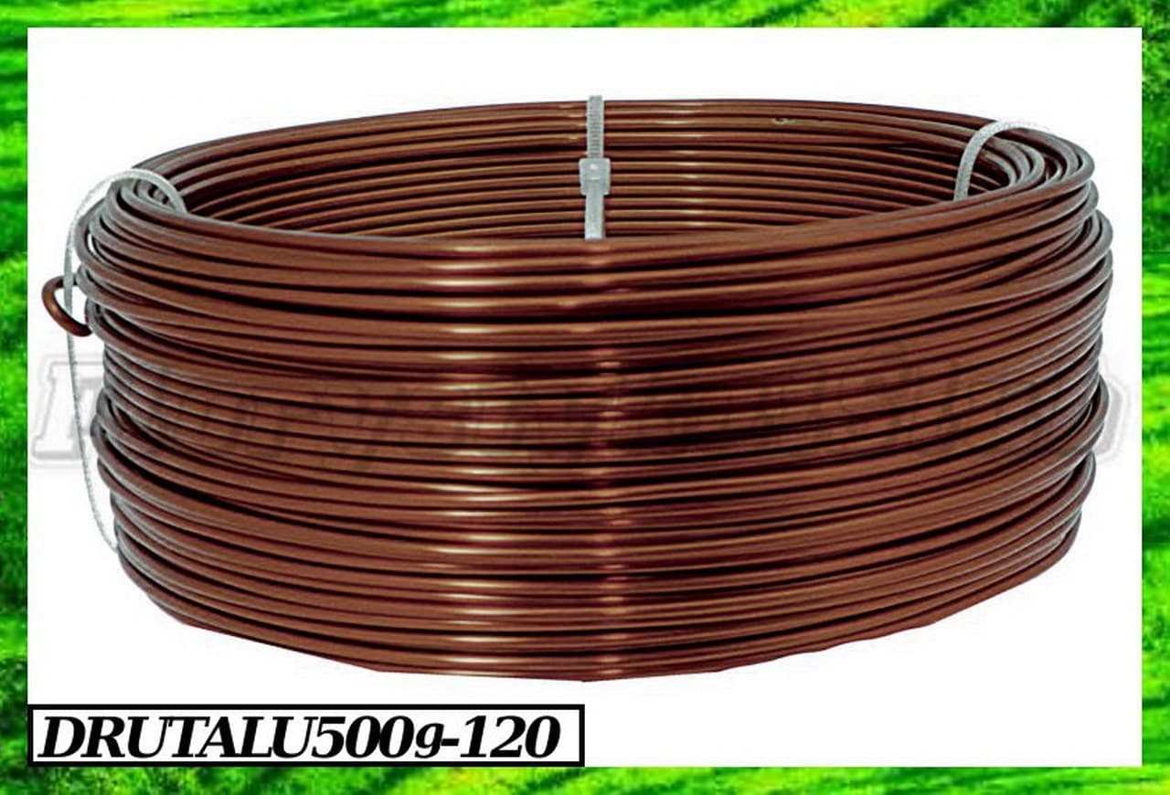 Drut  aluminiowy śr.2mm/500g/60mb, brązowy