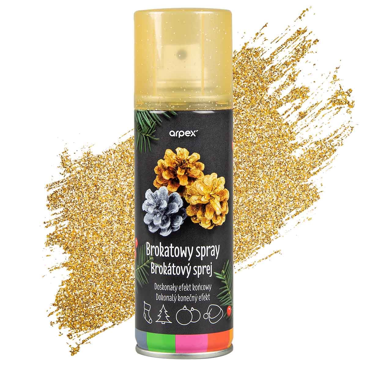 Brokat w sprayu, poj. 100 ml , złoty