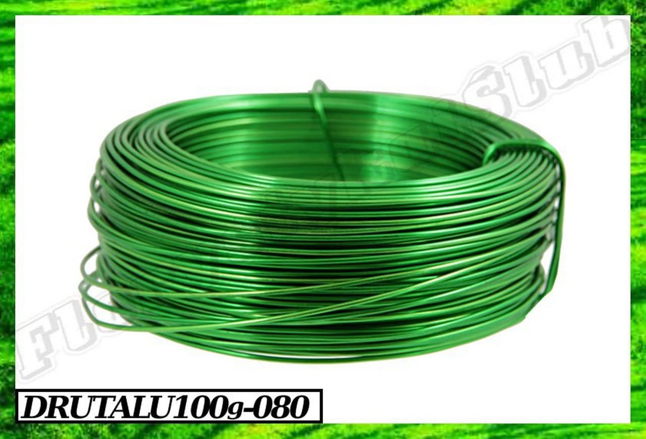 Drut florystyczny aluminiowy 1mm/20m j.zielony
