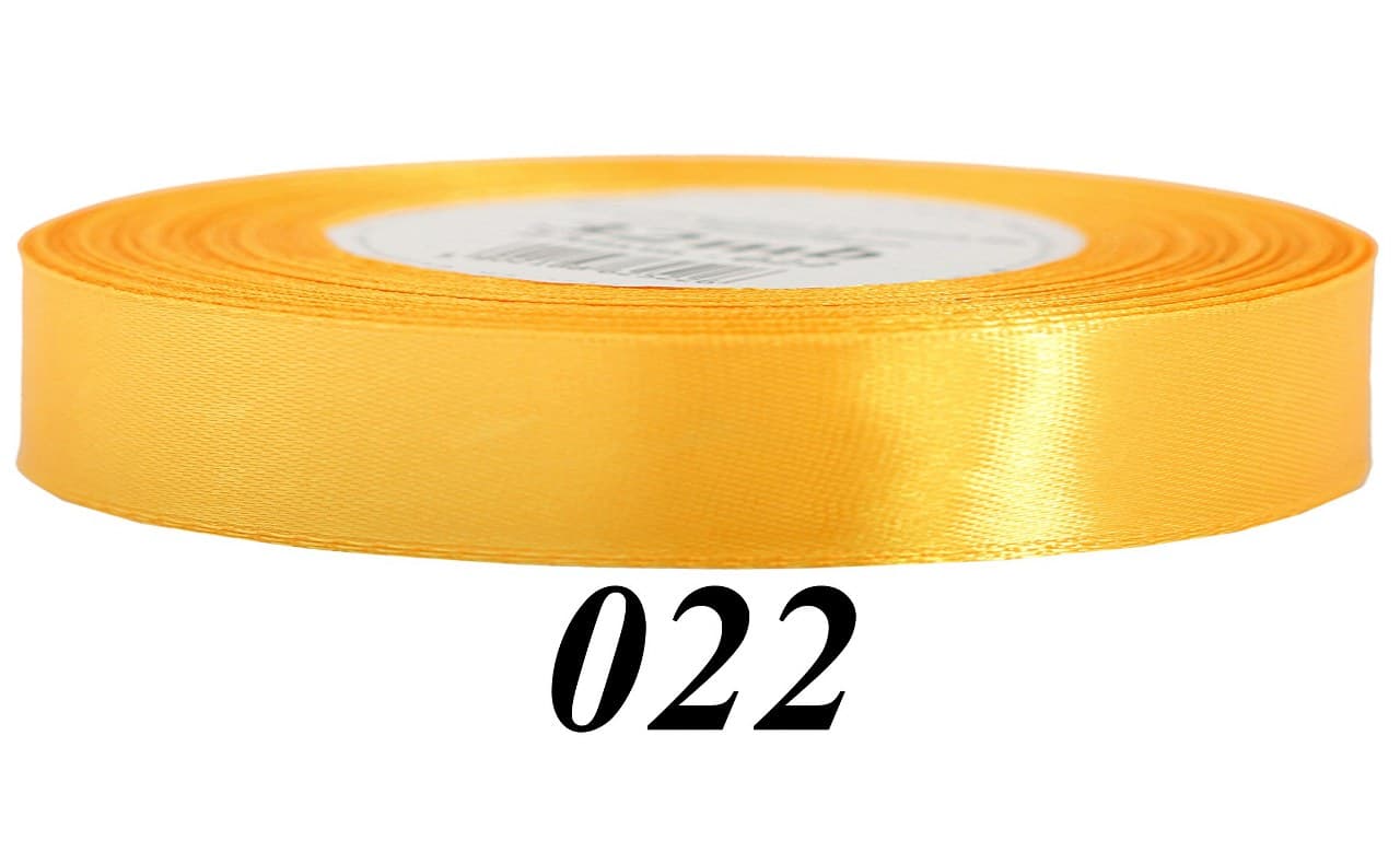 Wstążka satynowa 12mm/32mb, ciemnożółta