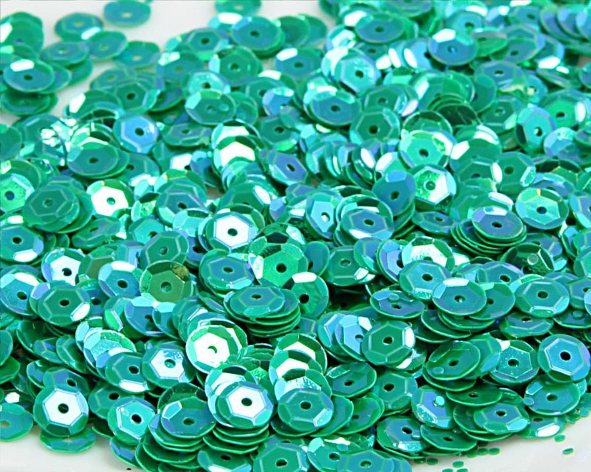 Cekiny 6mm/15gram zielony mieniący