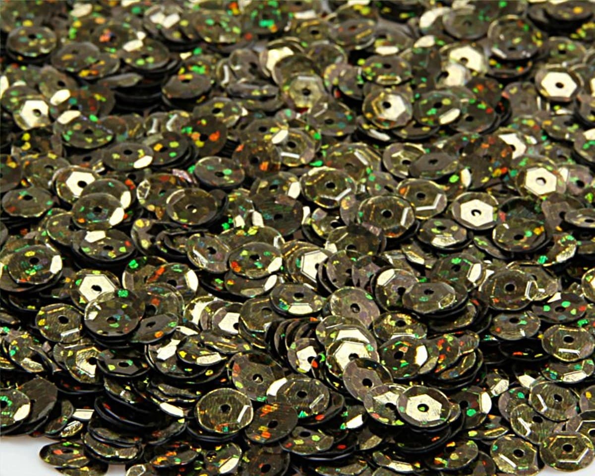 Cekiny 6mm/15gram oliwkowy brokat