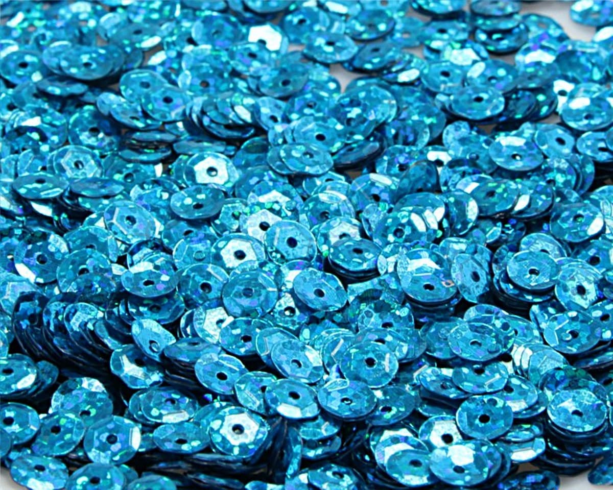 Cekiny 6mm/15gram turkusowy brokat