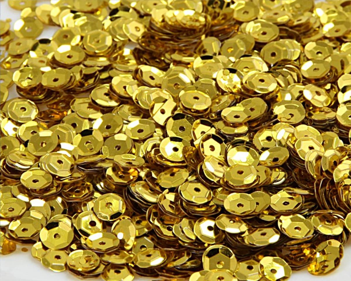 Cekiny 6mm/15gram złoty błyszczący