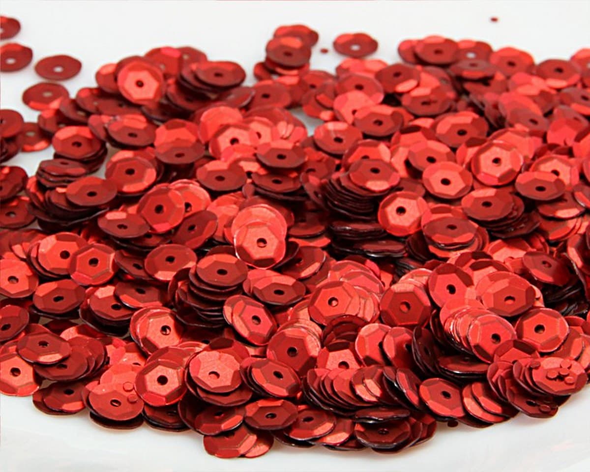 Cekiny 8mm/15gram czerwony matowy