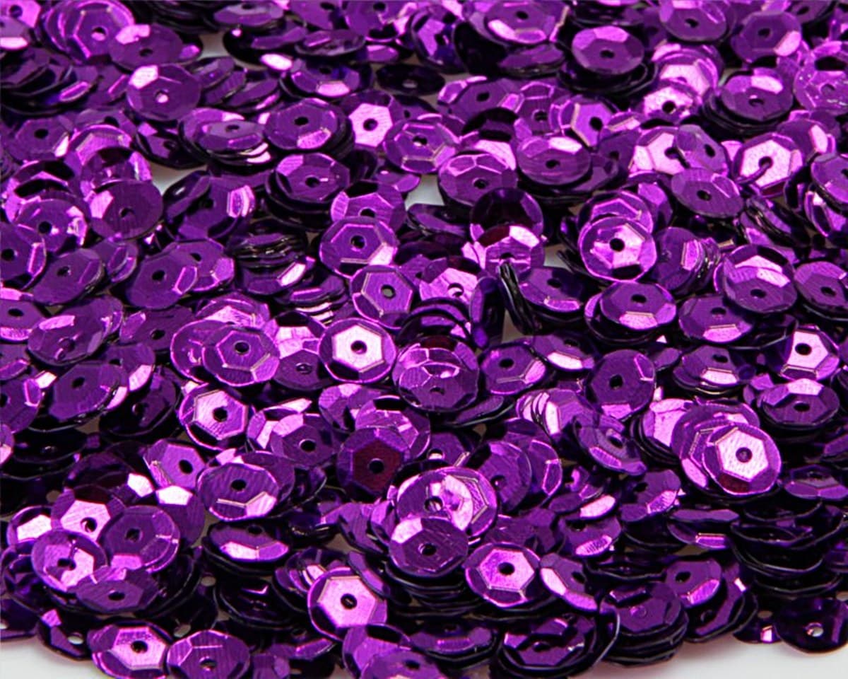 Cekiny 8mm/15gram śliwkowy błyszczący