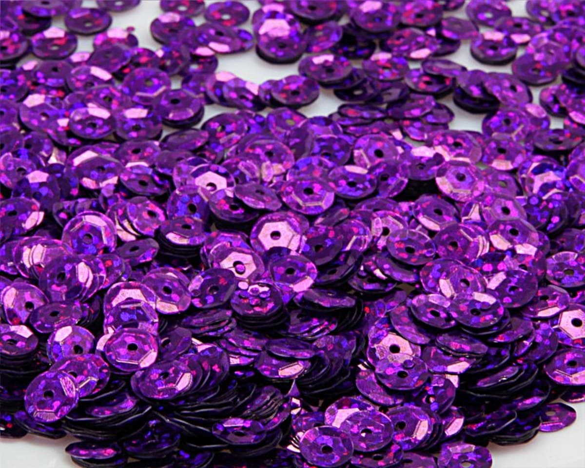 Cekiny 8mm/15gram fioletowy brokat