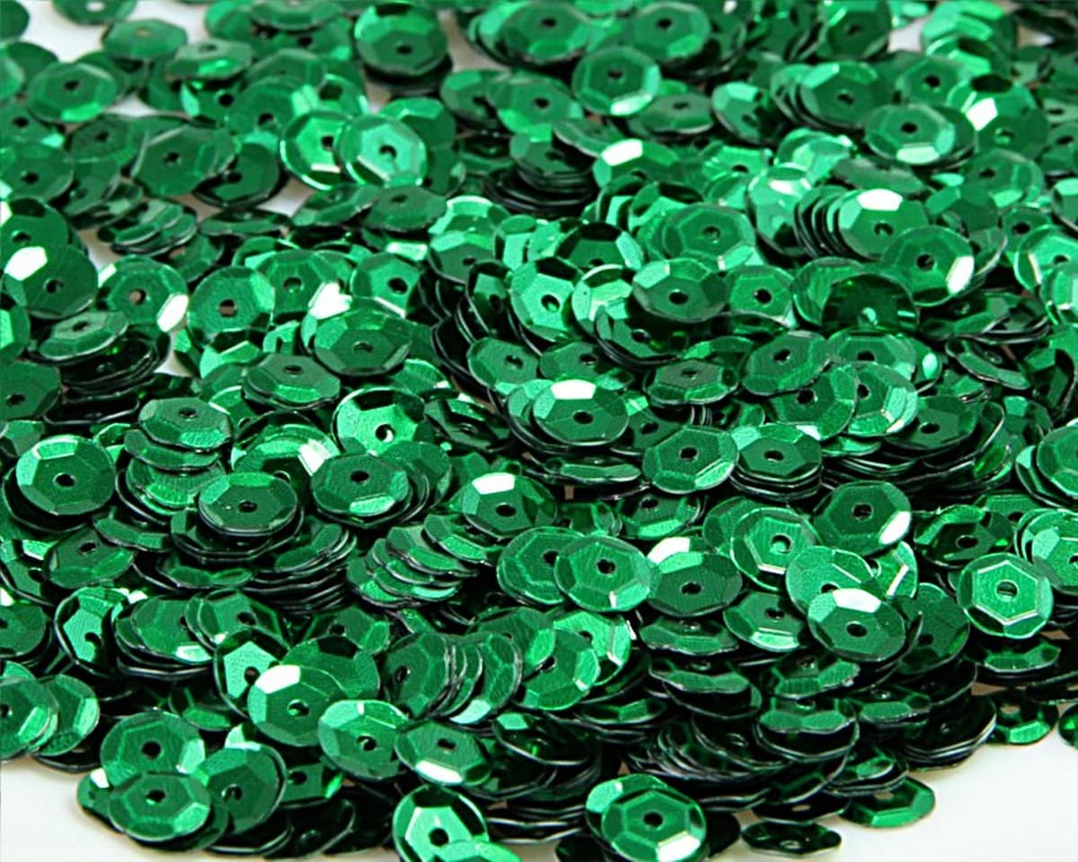 Cekiny 8mm/15gram zielony błyszczący