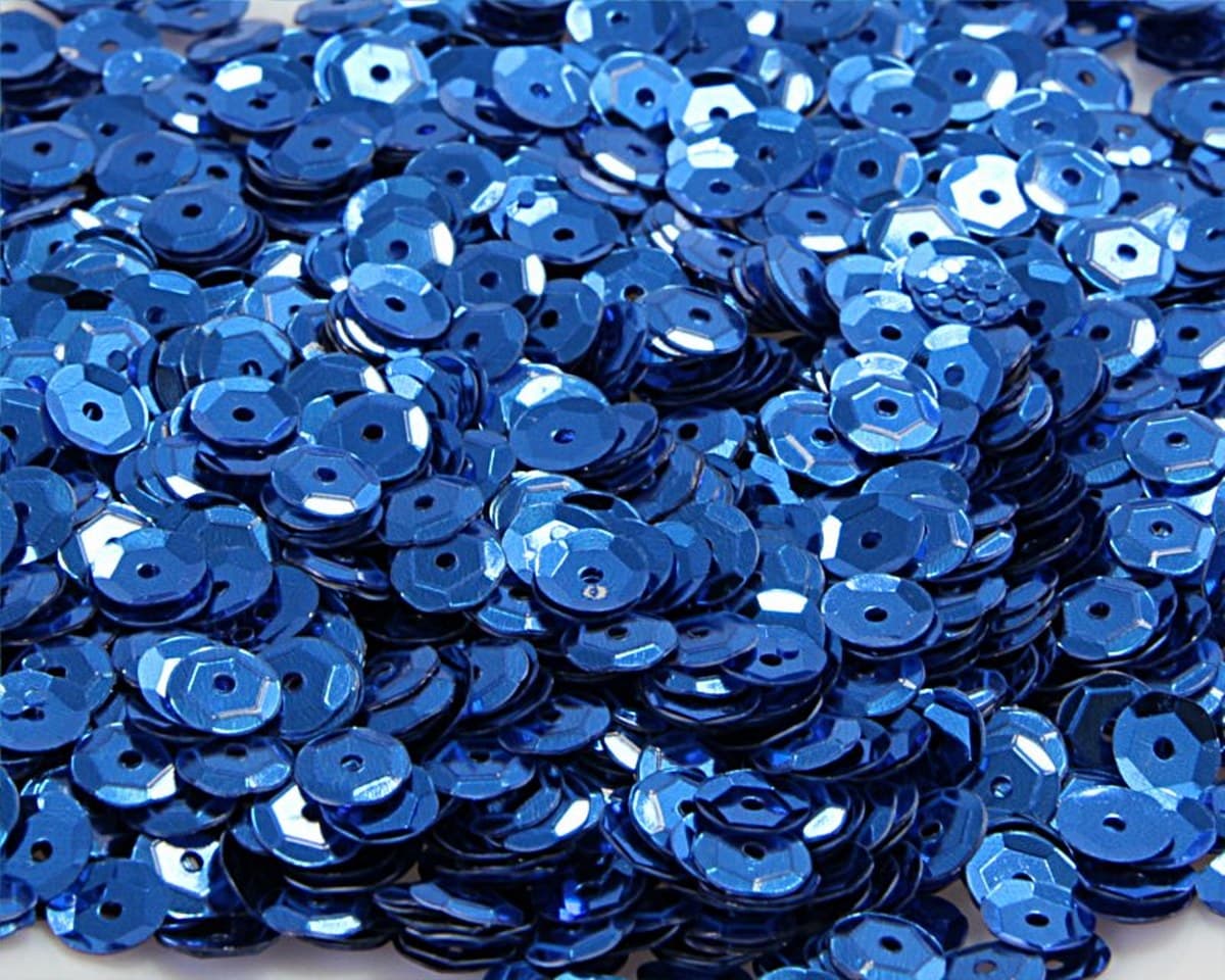Cekiny 8mm/15gram chabrowy błyszczący