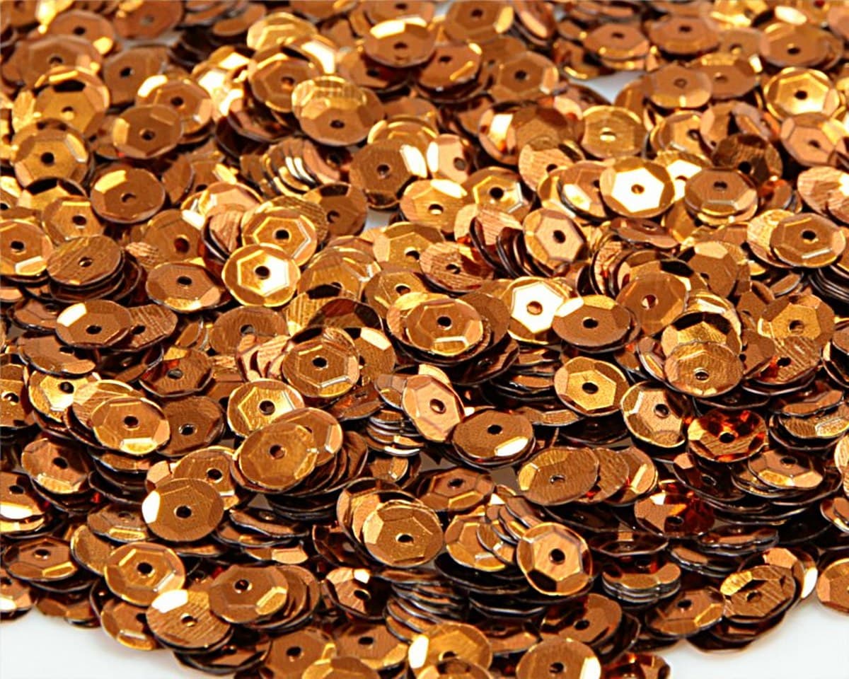 Cekiny 8mm/15gram brązowy błyszczący