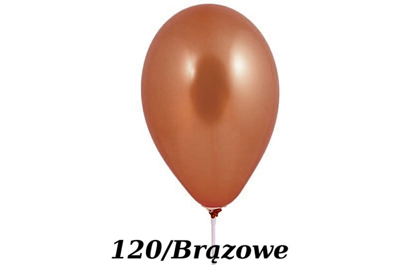 Balony metaliczne 12 cali, 100szt. brązowe