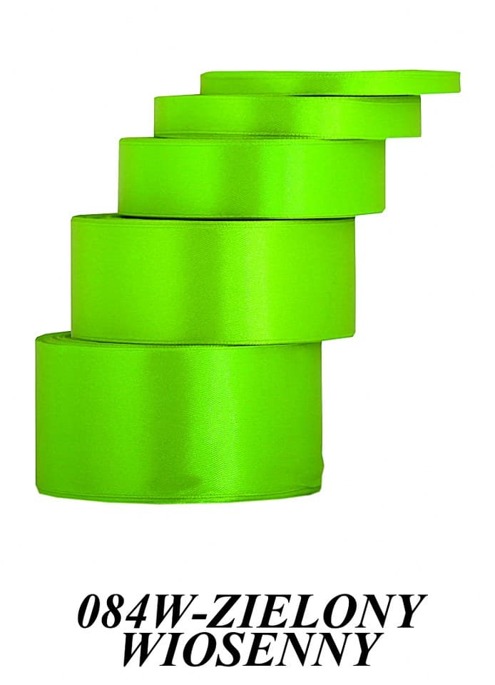 Wstążka satynowa 38mm/32mb, trawa wiosenna