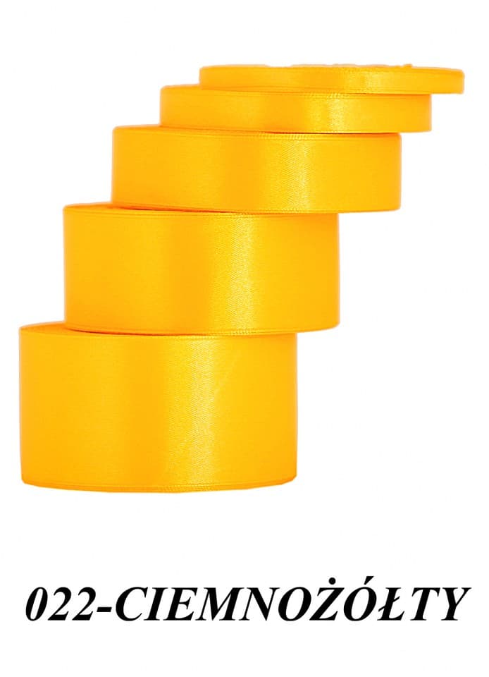 Wstążka satynowa 38mm/32mb, ciemnożółta