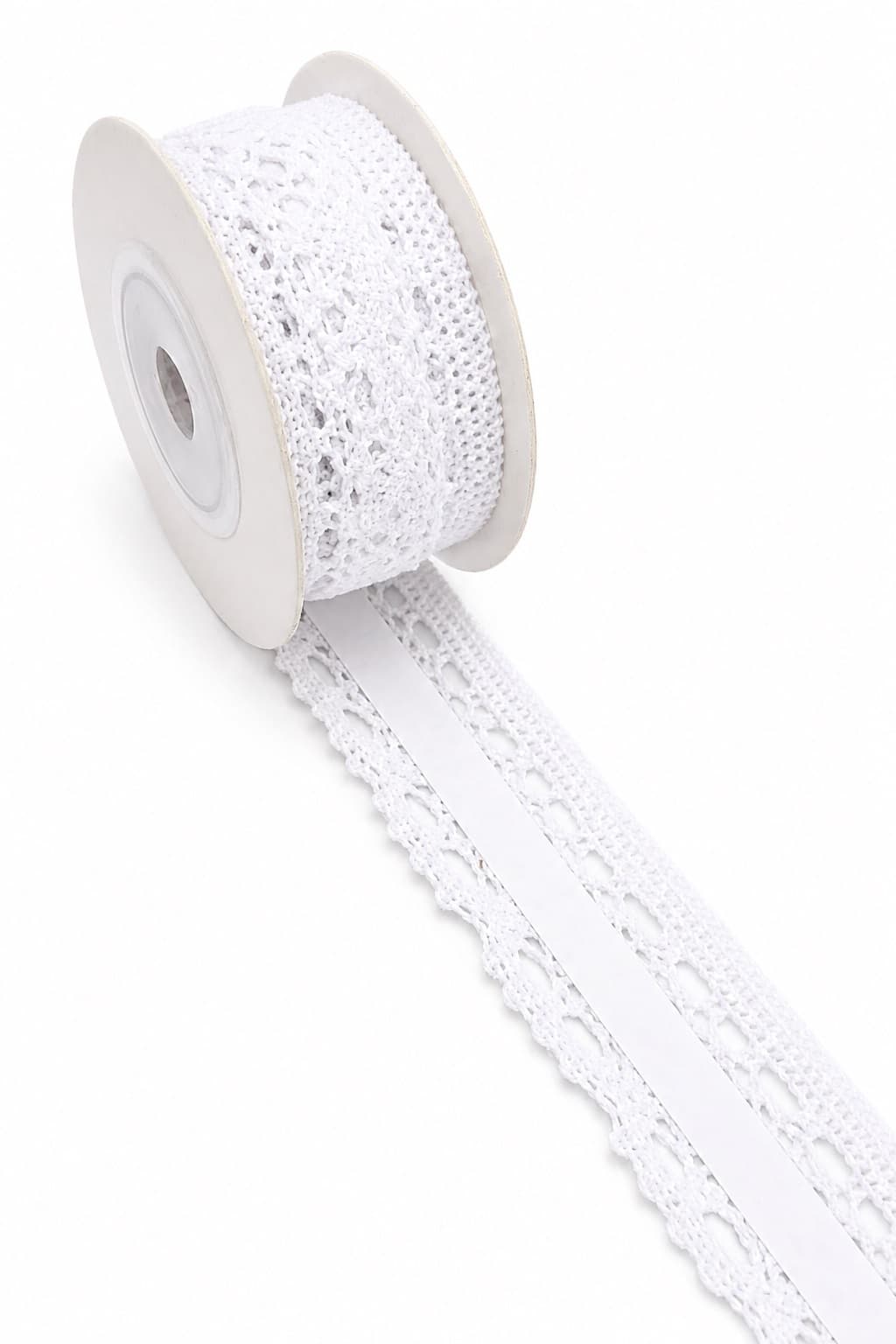 Wstążka koronka samoprzylepna, 20mm/2mb, biała