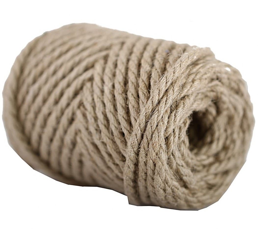 Sznurek jutowy pleciony, gr. 4mm/200g/ ok. 23mb