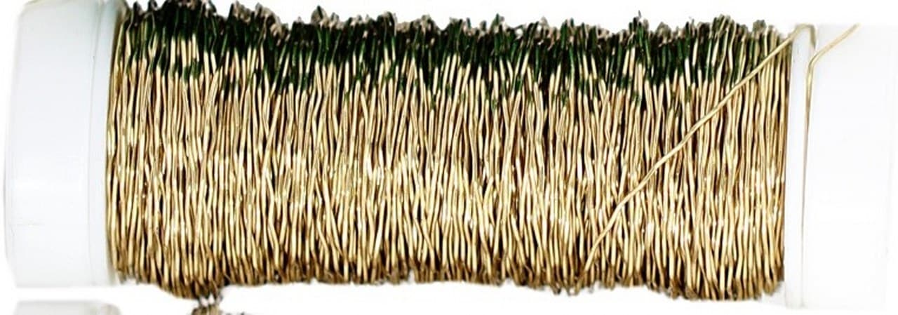 Drut karbowany metal 0,3mm/25g/ok.35mb, złoty