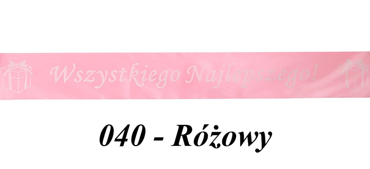 Wstążka satyna Wszystkiego Naj 12mm/22mb, różowa 