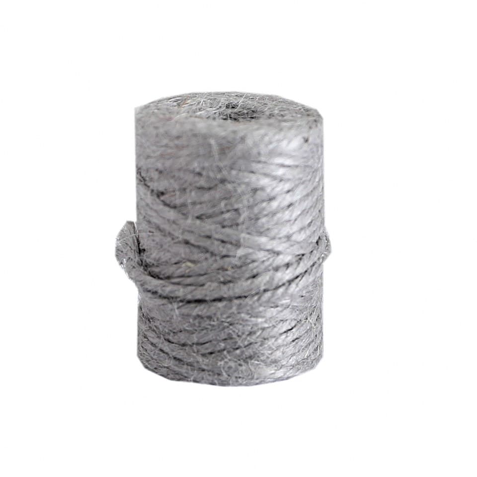 Sznurek jutowy pleciony, 2mm/50g/ ok.21mb, szary