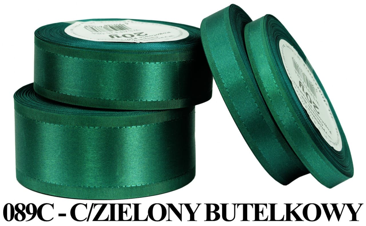 Wstążka z paskami satyna/tafta 9mm/20y, c.butelka