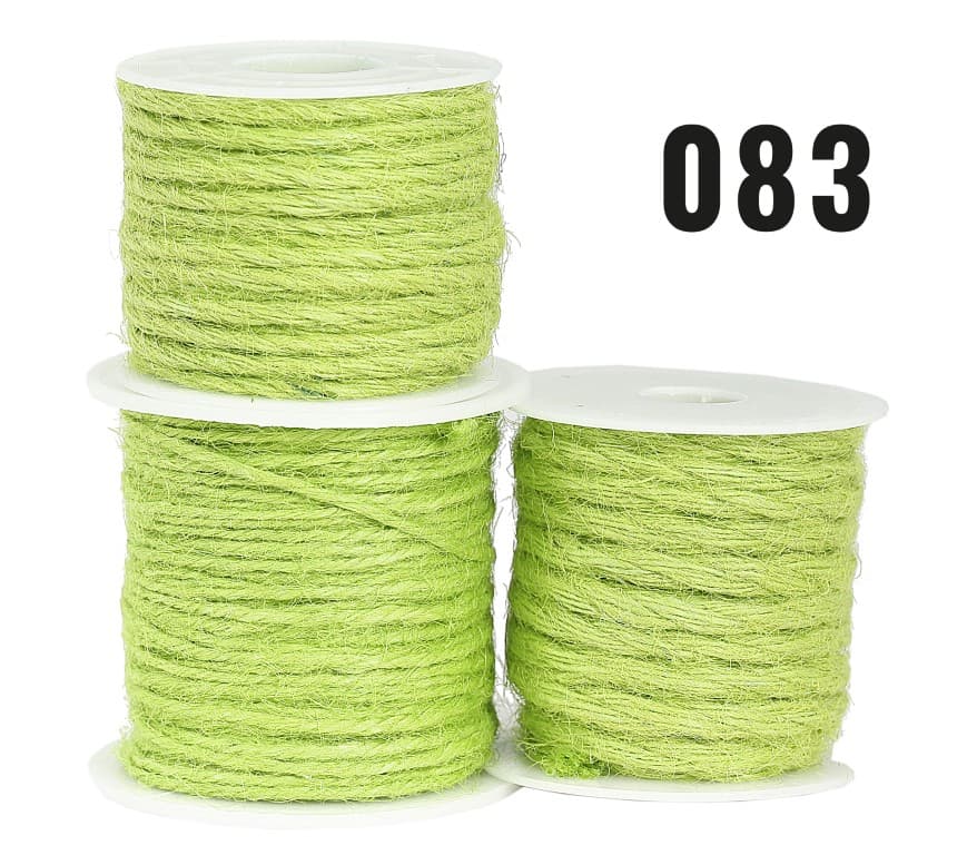 Sznurek jutowy pleciony, 5mm/5mb, seledynowy