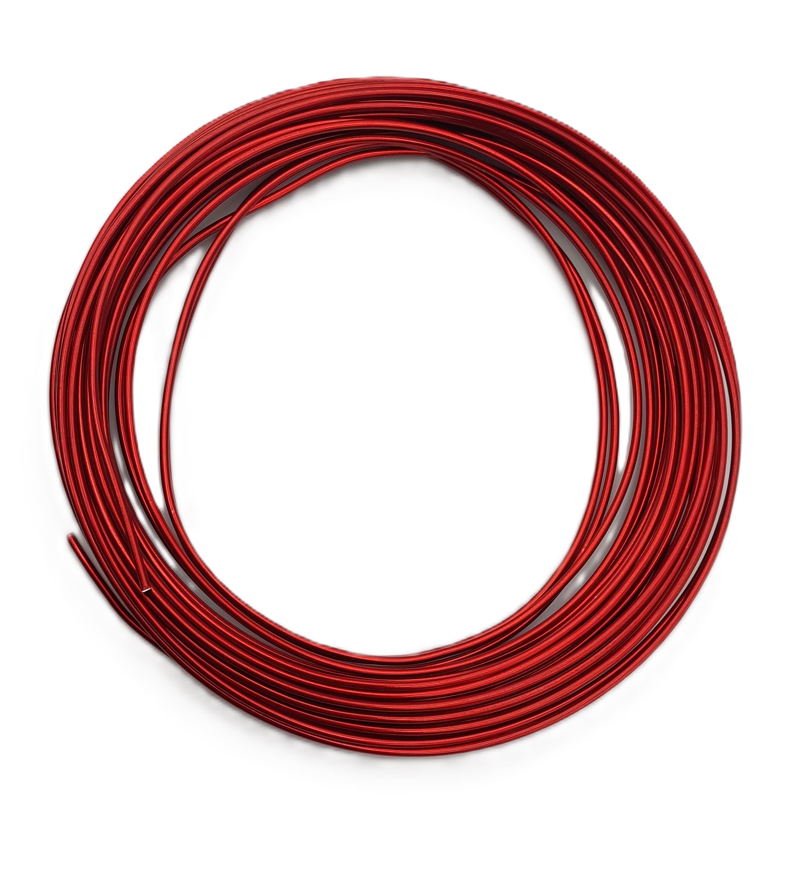 Drut  aluminiowy śr.2mm/100g/12mb, czerwony