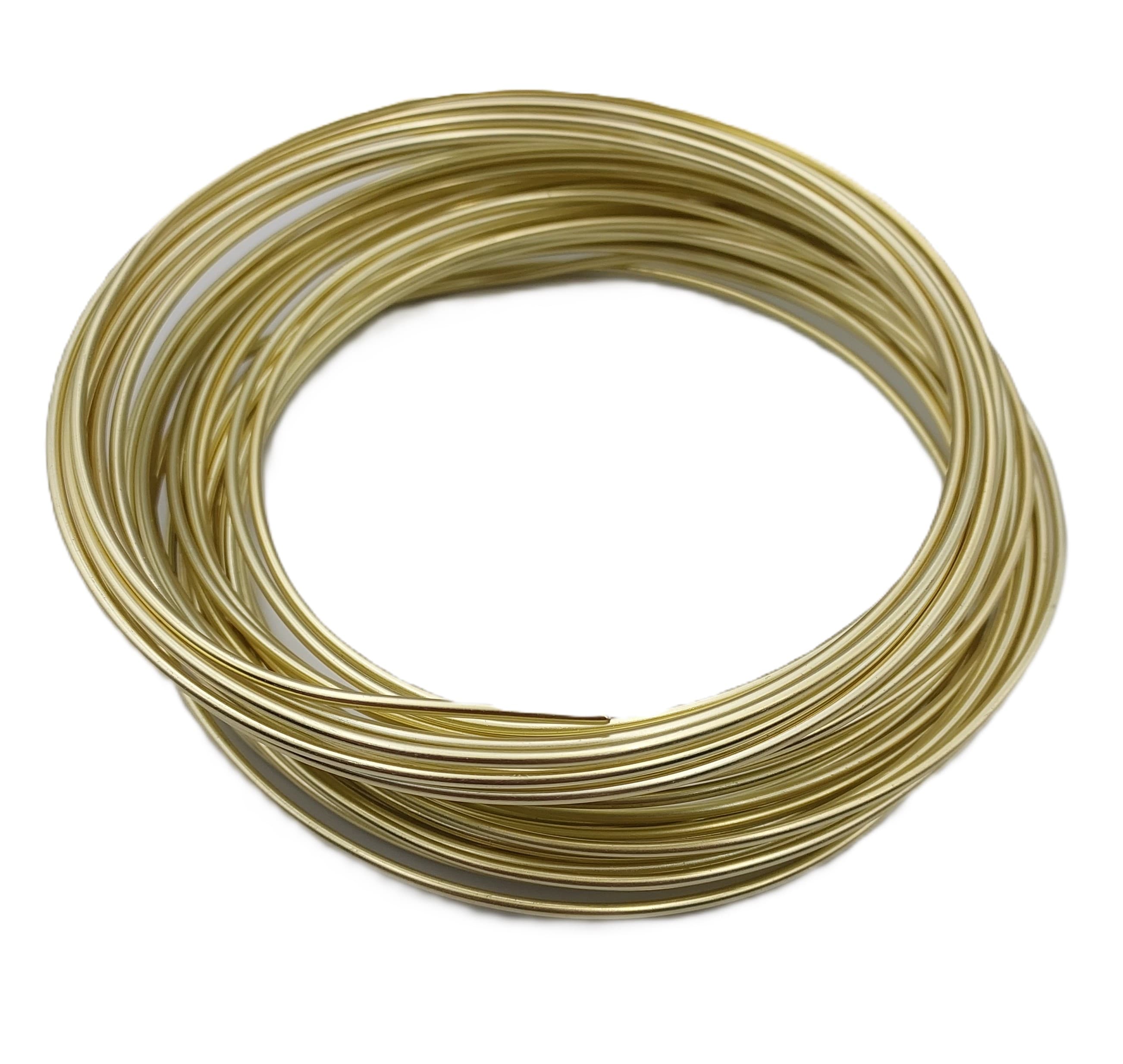 Drut  aluminiowy śr.2mm/100g/12mb, złoty