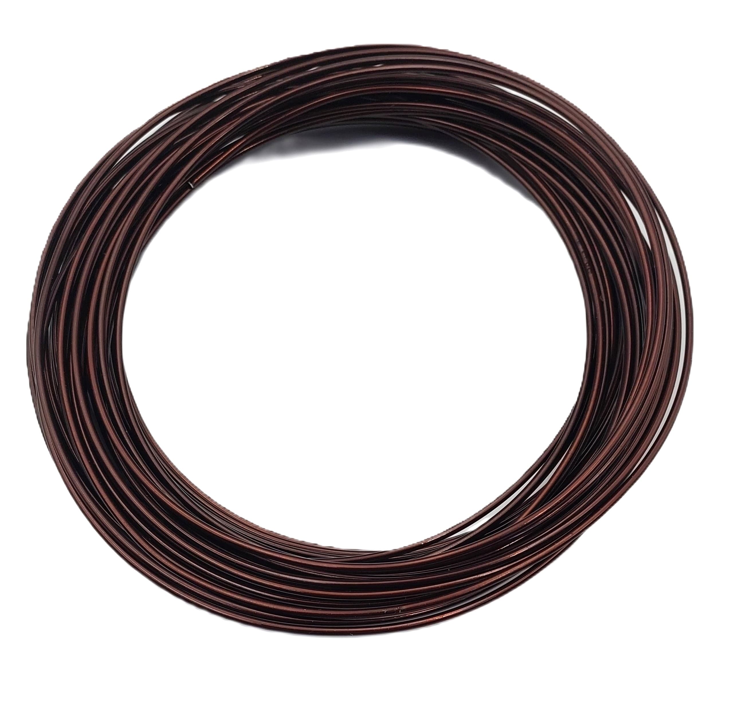 Drut  aluminiowy śr.2mm/100g/12mb, brązowy