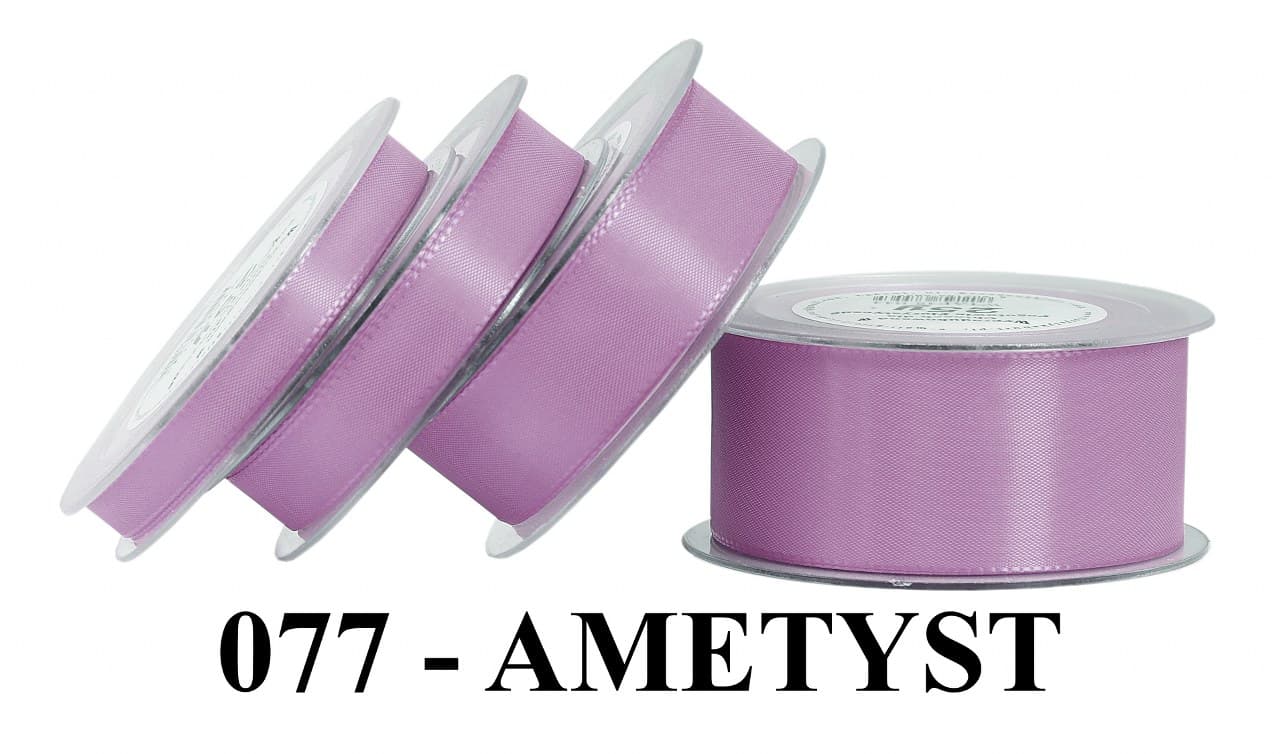 Wstążka z tafty, 25mm/22mb, ametyst