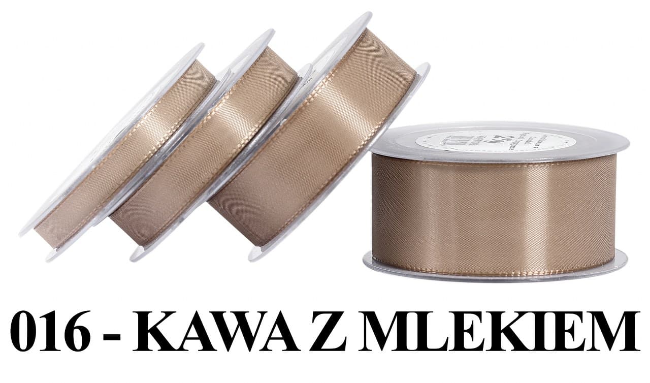 Wstążka z tafty, 10mm/22mb, kawa z mlekiem
