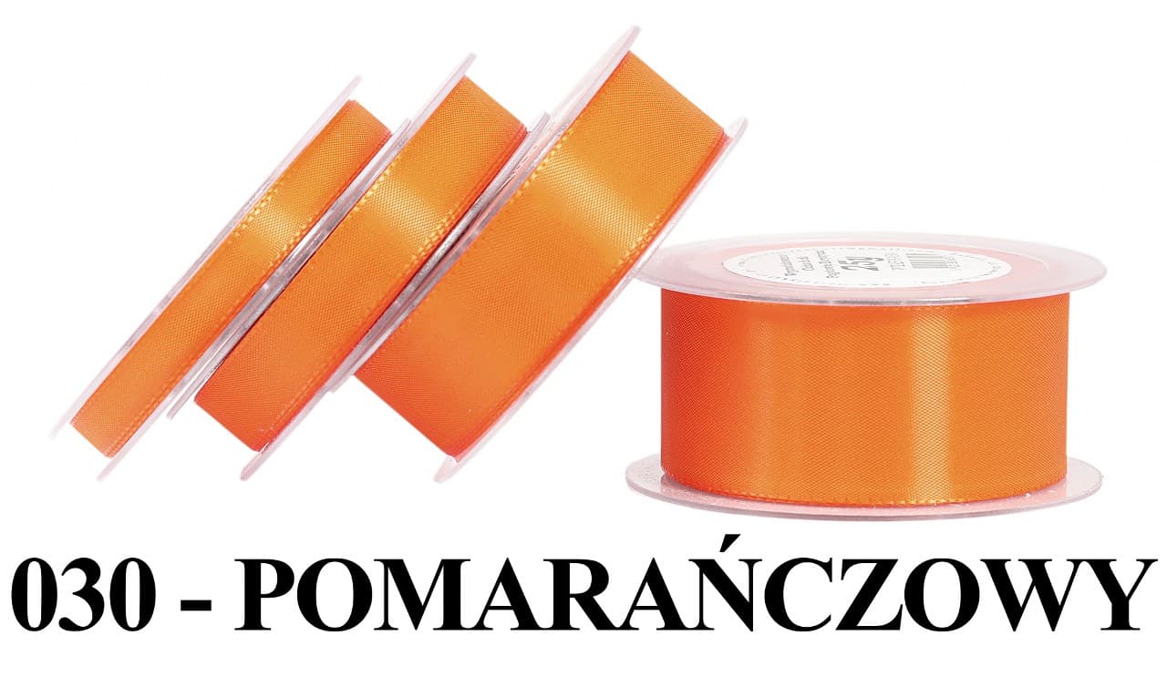 Wstążka z tafty, 10mm/22mb, pomarańczowa