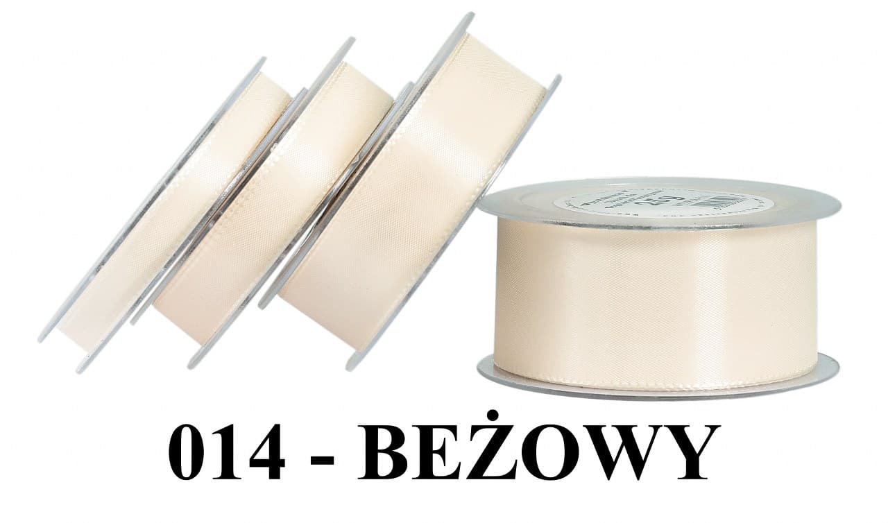 Wstążka z tafty, 38mm/22mb, beżowa