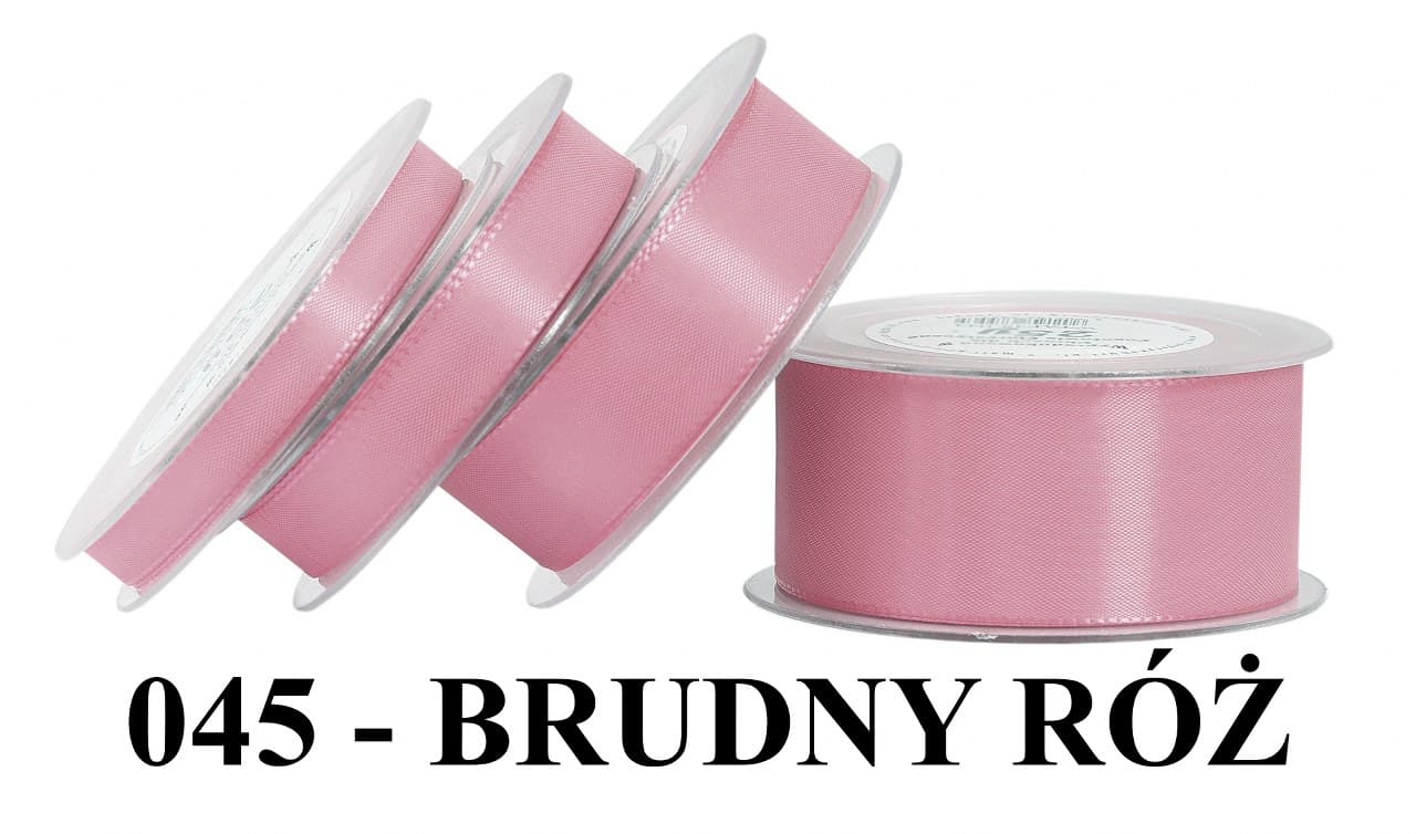 Wstążka z tafty, 38mm/22mb, brudny róż