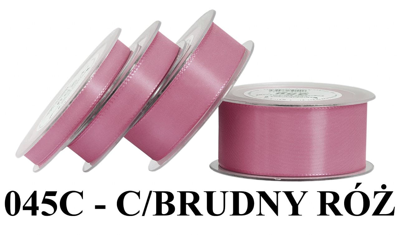 Wstążka z tafty, 38mm/22mb, ciemny brudny róż