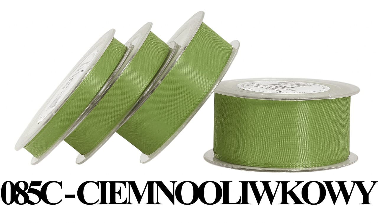 Wstążka z tafty, 38mm/22mb, ciemna oliwka