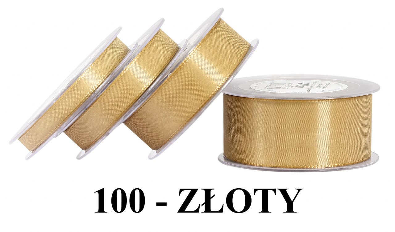 Wstążka z tafty, 38mm/22mb, złota