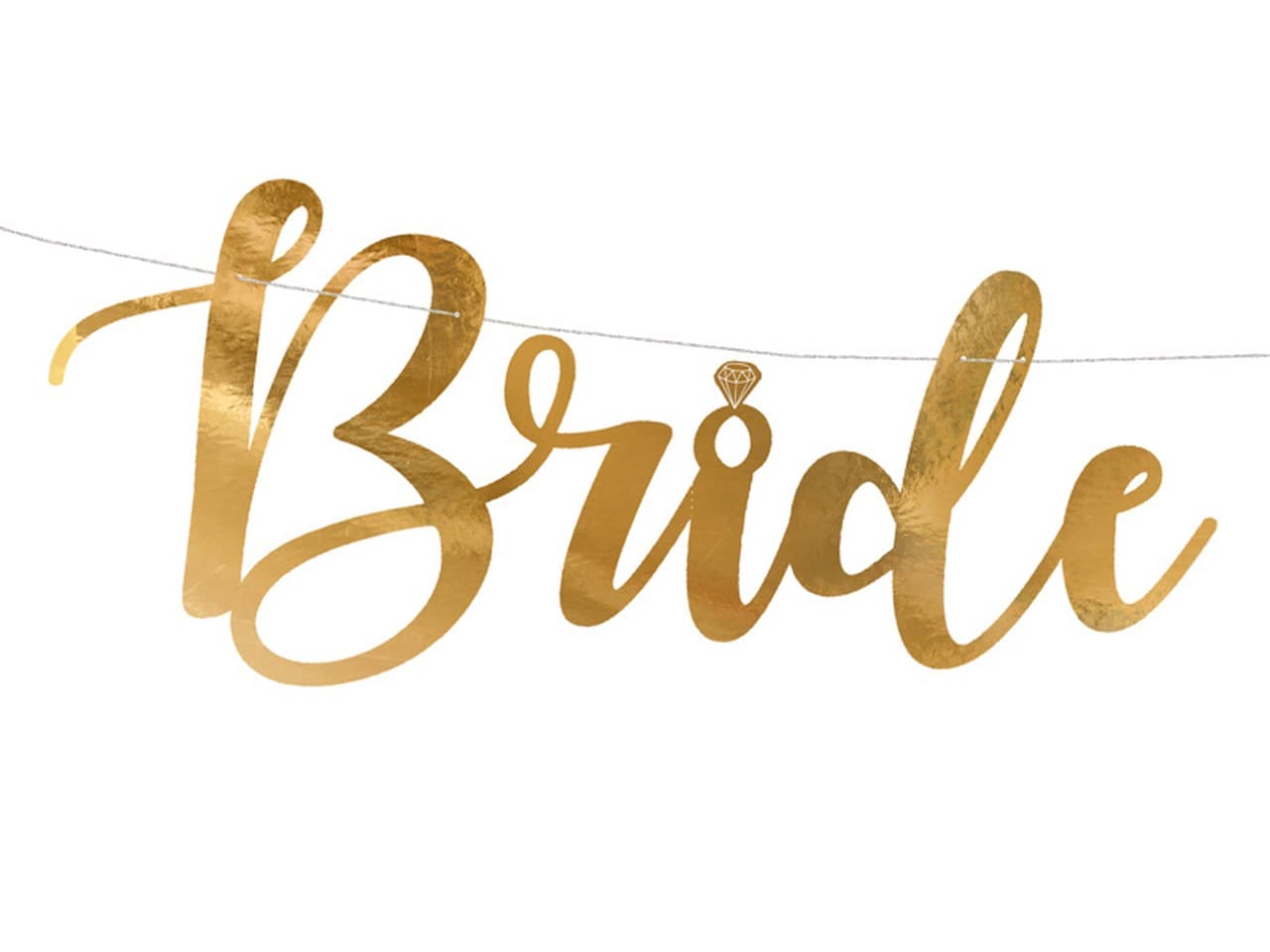 Baner Bride to be, złoty, 80x19cm