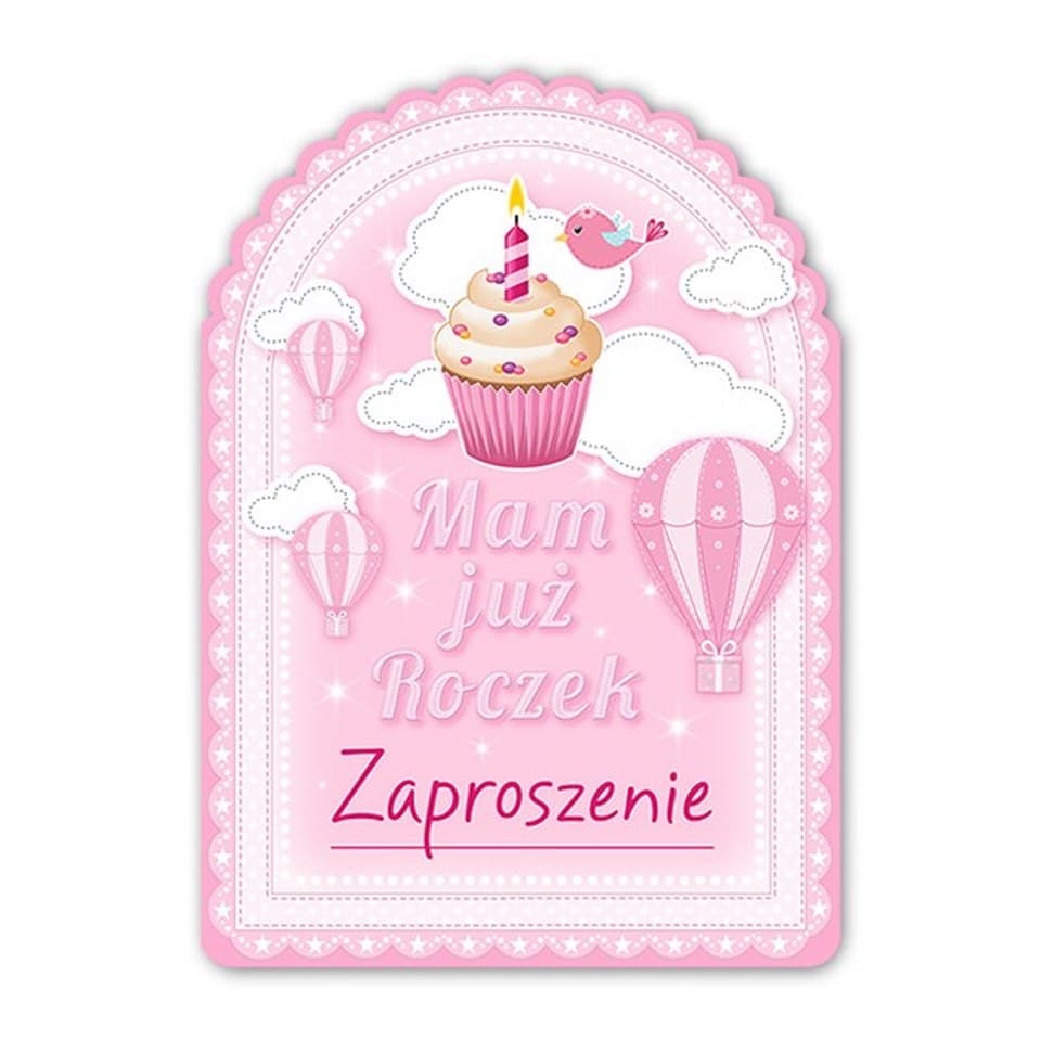 ZAPROSZENIE NA ROCZEK / BABECZKA 10 SZT.