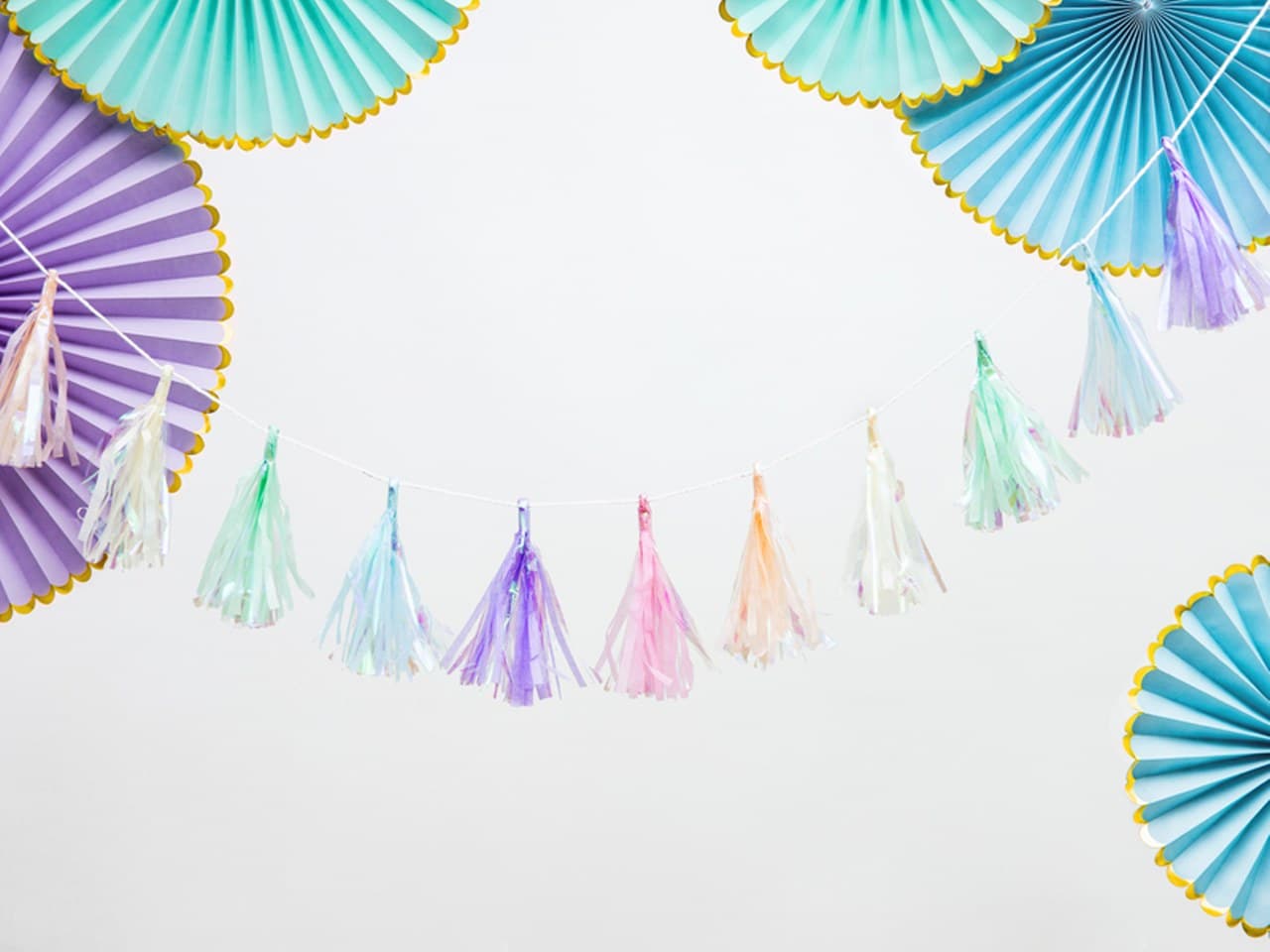 Girlanda frędzle, mix, 1,2m