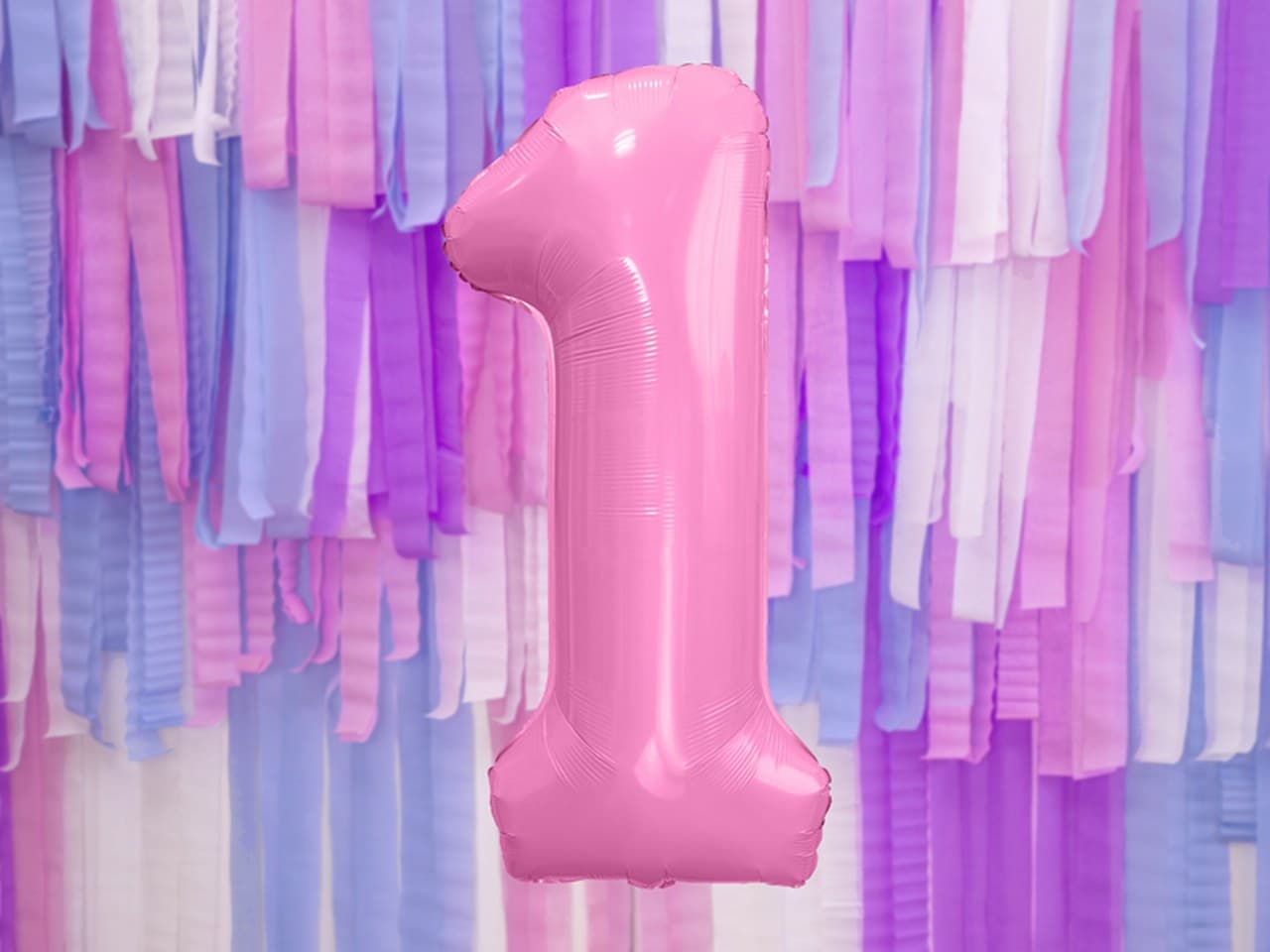 Balon foliowy Cyfra ''1'', 86cm, różowy