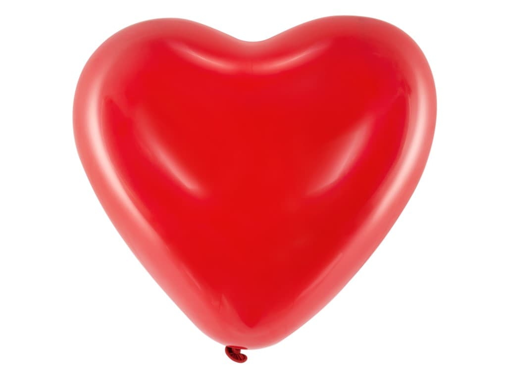 Balony pastelowe serce czerwone, 40cm/6sztuk.