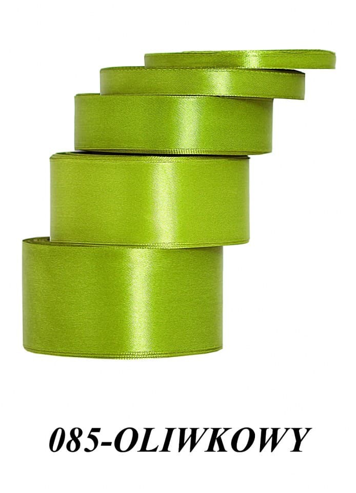 Wstążka satynowa 12mm/32mb, oliwka