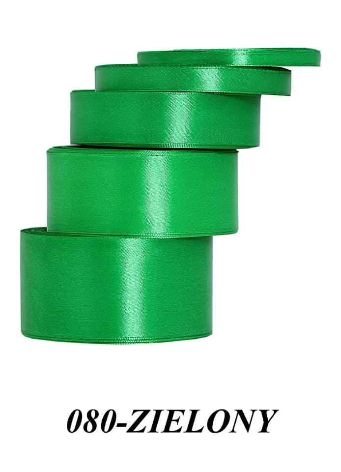 Wstążka satynowa 12mm/32mb, zielona