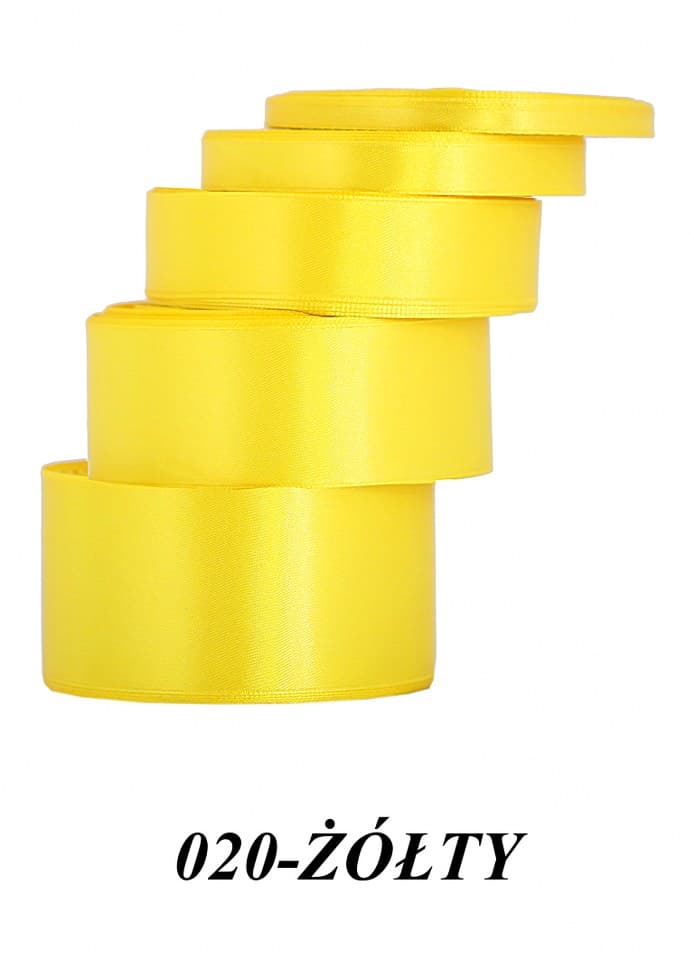Wstążka satynowa 12mm/32mb, żółta