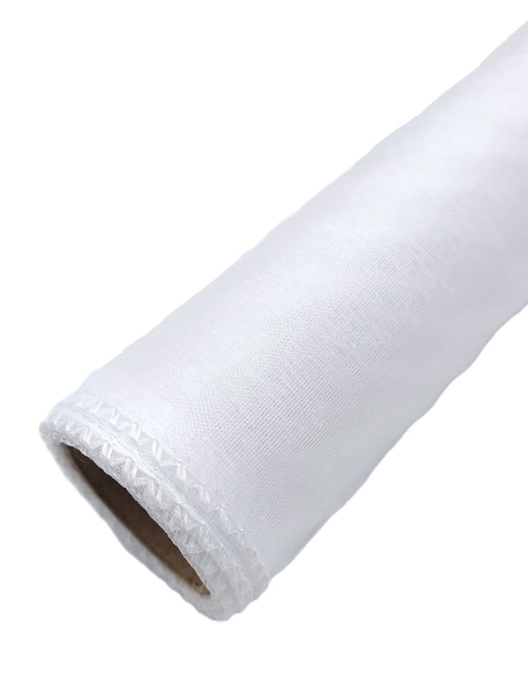 Organza obszywana 40cm,  biała