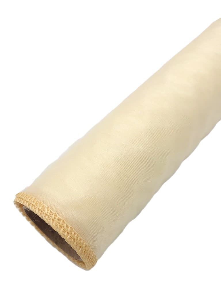 Organza obszywana 40cm kremowa