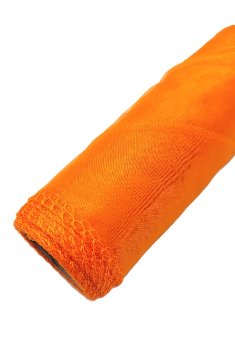 Organza obszywana 40cm pomarańczowa