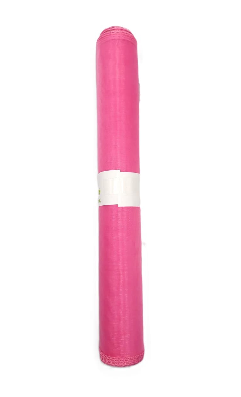 Organza obszywana 40cm różowa