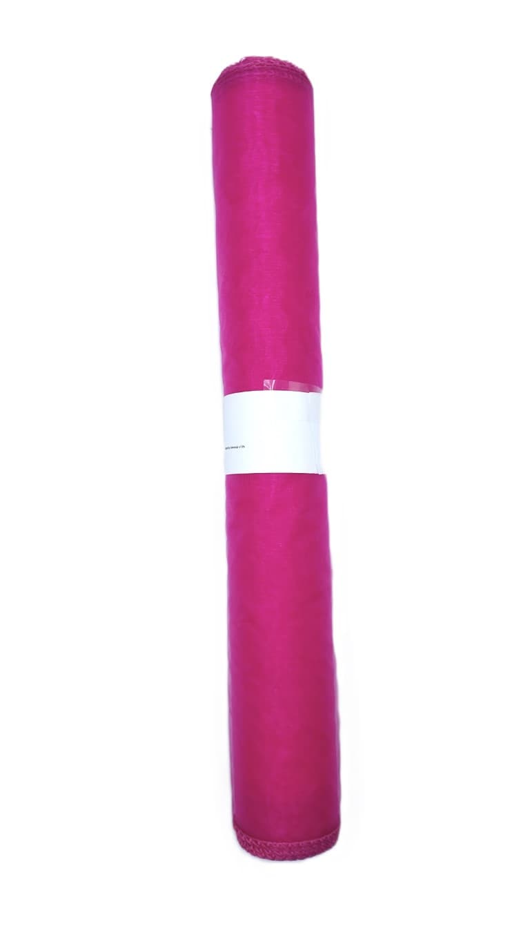 Organza obszywana 40cm fuksja