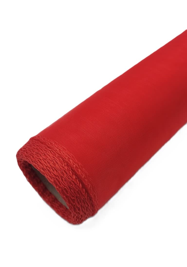 Organza obszywana 40cm czerwona