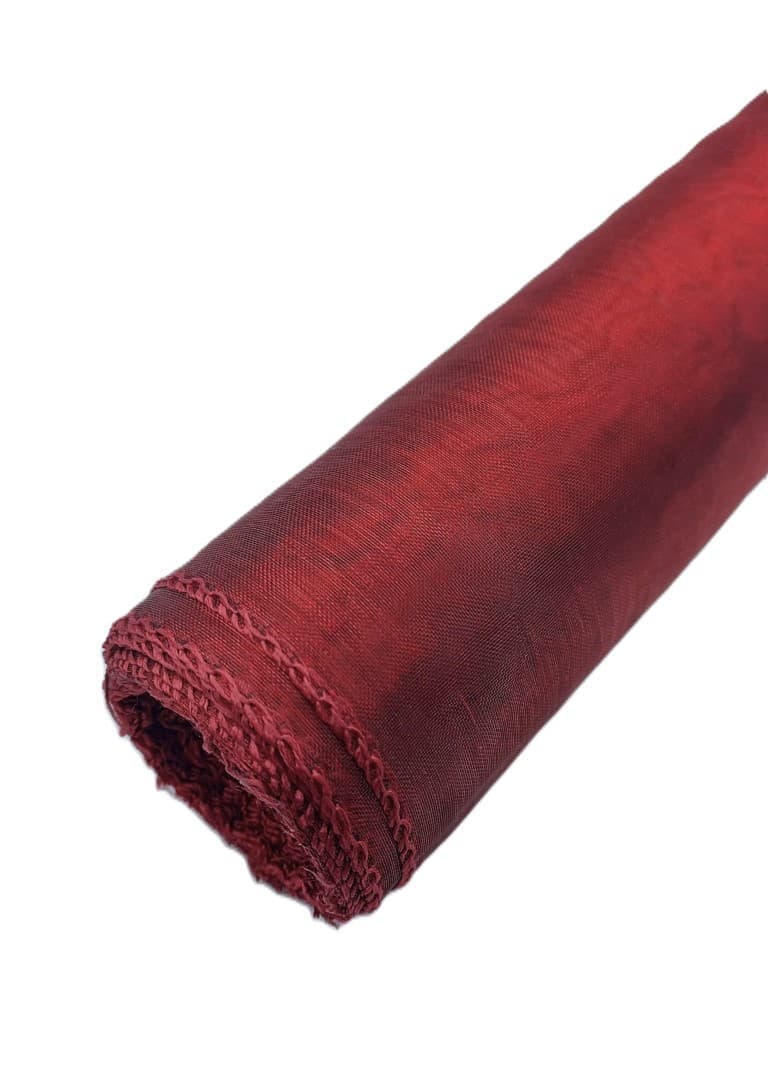 Organza obszywana 40cm bordowa